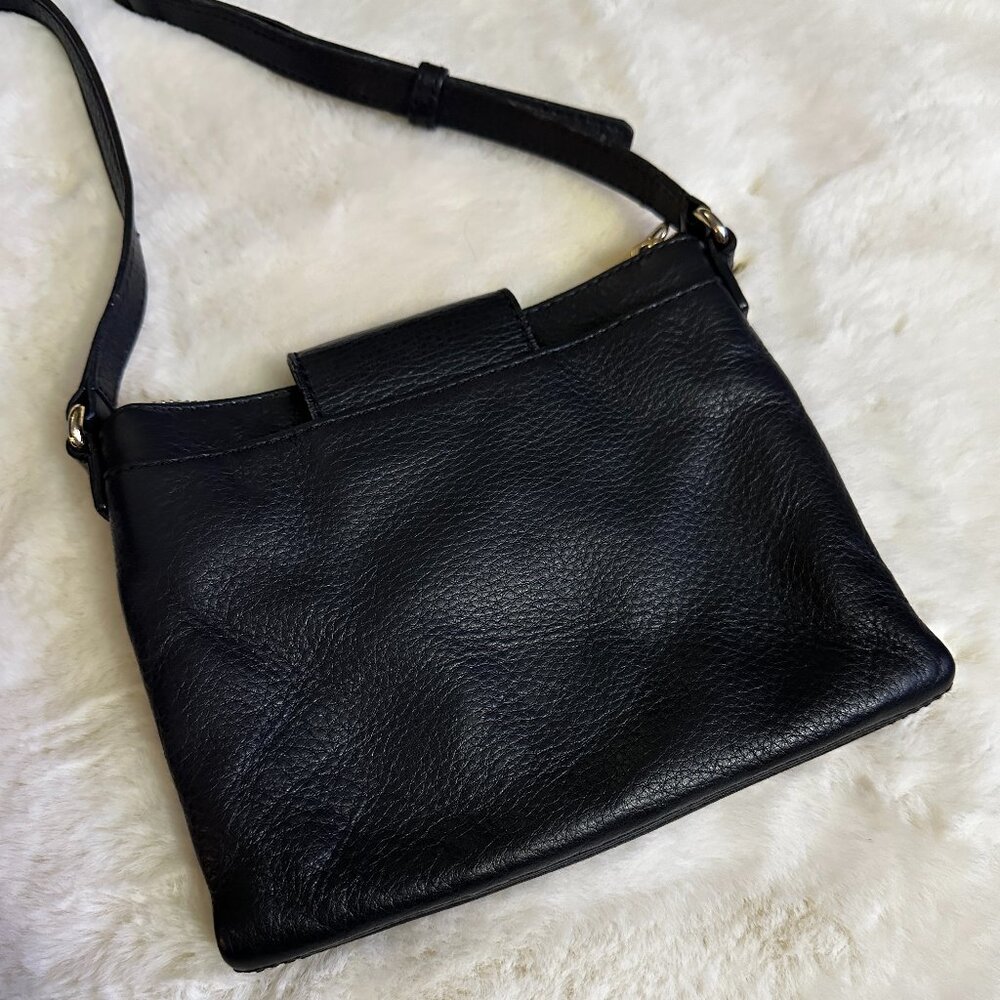Michael Kors Fulton Large Black Pebbled Leather Crossbody Bag - Picture 4 of 15